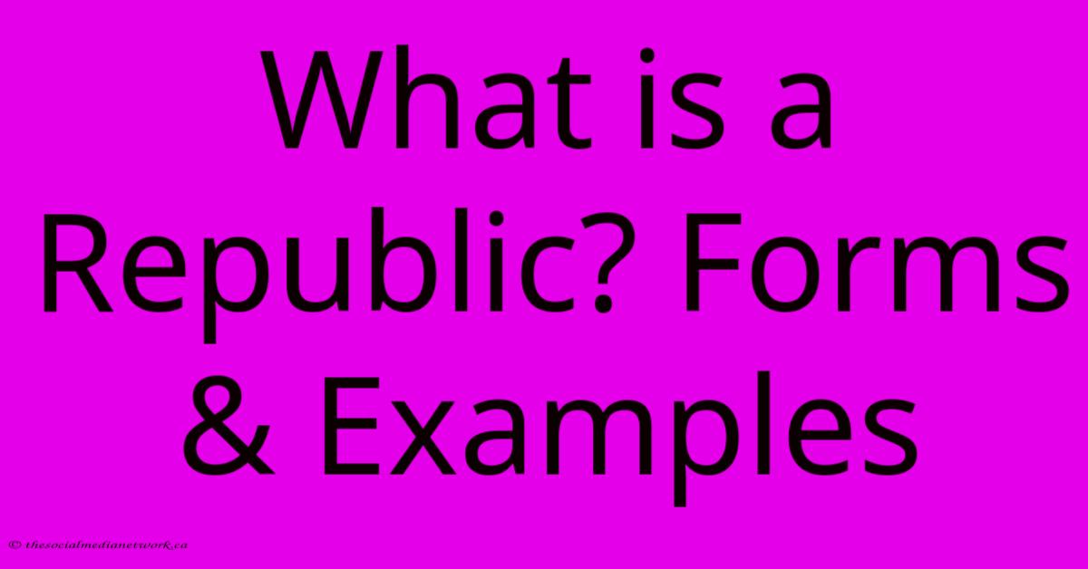 What Is A Republic? Forms & Examples What Is A Republic? Forms & Examples