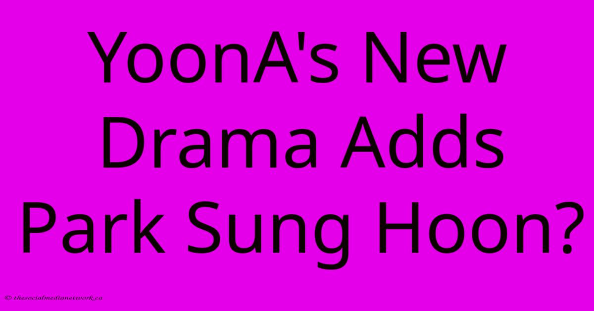 YoonA's New Drama Adds Park Sung Hoon?